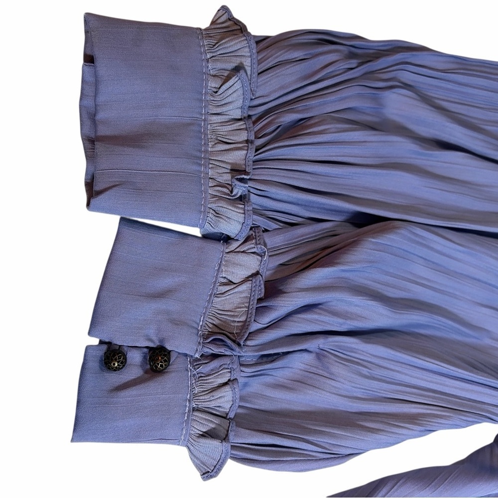 Anthropologie Women Purple Tiered Ruffle Mini Dress Boho Sz S - Picture 10 of 12